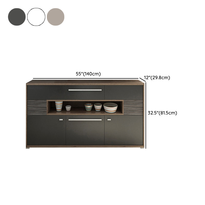 Modernism Wood Sideboard Table Open Storage Server for Living Room Clearhalo 'buffet_sideboard' 'Buffets & Sideboards' 'furn' 'furn_buffet_sideboard' 'Furniture' 'Kitchen & Dining Furniture' 7620470