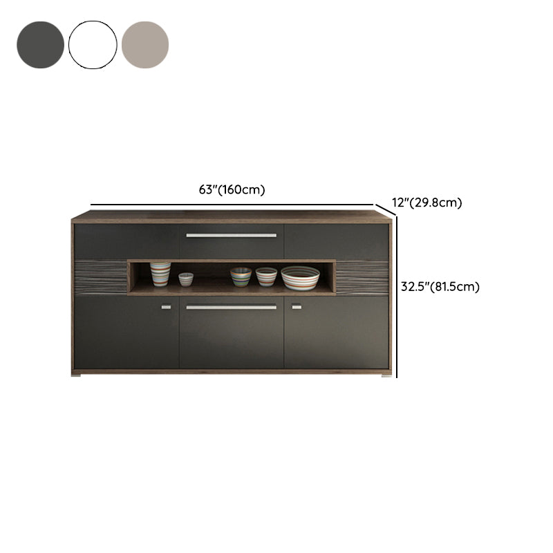 Modernism Wood Sideboard Table Open Storage Server for Living Room Clearhalo 'buffet_sideboard' 'Buffets & Sideboards' 'furn' 'furn_buffet_sideboard' 'Furniture' 'Kitchen & Dining Furniture' 7620471