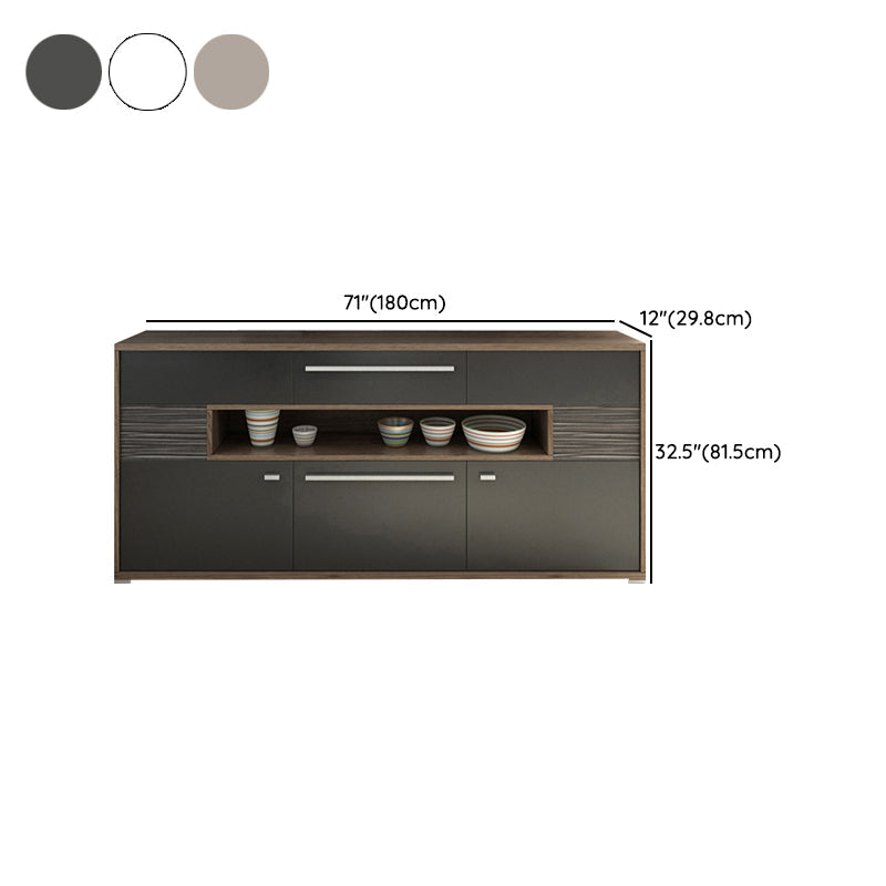 Modernism Wood Sideboard Table Open Storage Server for Living Room Clearhalo 'buffet_sideboard' 'Buffets & Sideboards' 'furn' 'furn_buffet_sideboard' 'Furniture' 'Kitchen & Dining Furniture' 7620472