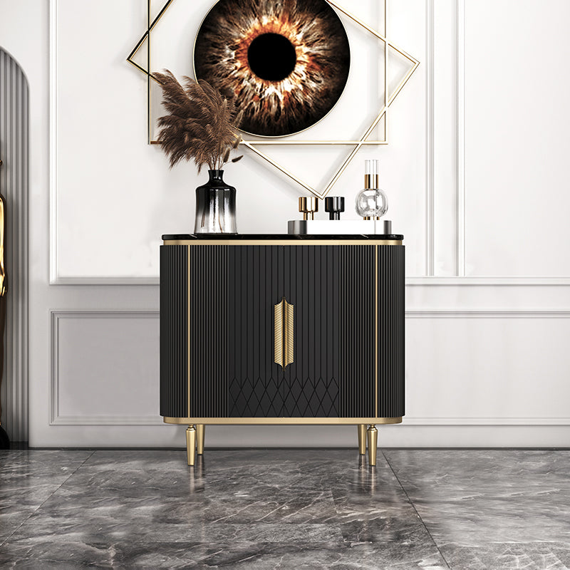 Glam Black Buffet Sideboard Funce Sideboard in marmo con porte con porte