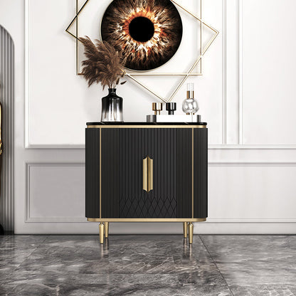 Glam Black Buffet Sideboard Funce Sideboard in marmo con porte con porte