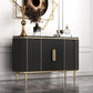 Glam Black Buffet Sideboard Funce Sideboard in marmo con porte con porte