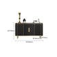 Glam Black Buffet Sideboard Funce Sideboard in marmo con porte con porte