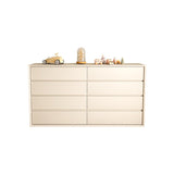 Moderne opbergkast dressoir houten opbergkist met 8 laden