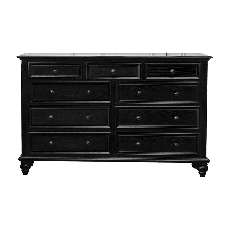 Compañero de madera sólida de cofre de almacenamiento tradicional con 3/4/5/7/9/10 cajones