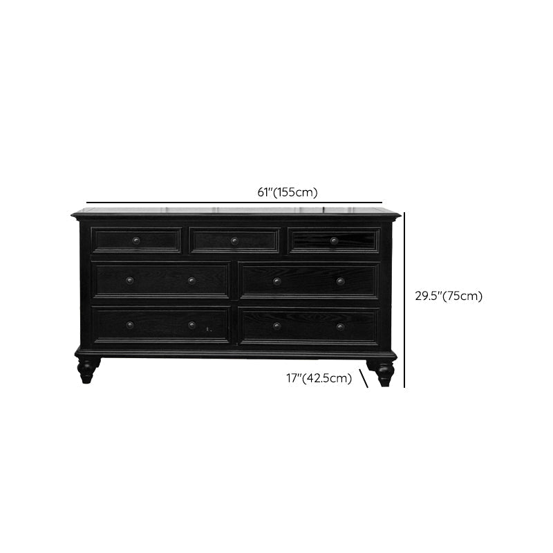 Compañero de madera sólida de cofre de almacenamiento tradicional con 3/4/5/7/9/10 cajones