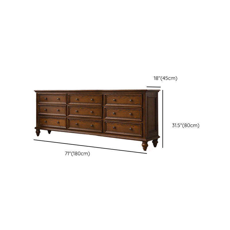 Solid Wood Storage Chest Dresser Brown Storage Chest with Drawers Clearhalo 'Bedroom Furniture' 'Dressers & Chests' 'dressers_chests' 'furn' 'furn_dressers_chests' 'Furniture' 7622076