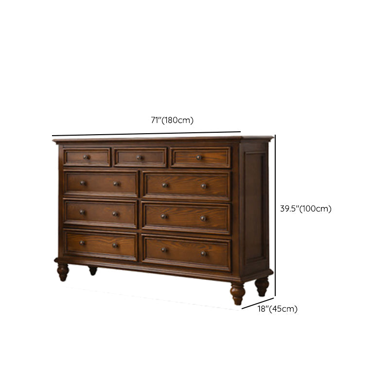 Solid Wood Storage Chest Dresser Brown Storage Chest with Drawers Clearhalo 'Bedroom Furniture' 'Dressers & Chests' 'dressers_chests' 'furn' 'furn_dressers_chests' 'Furniture' 7622077