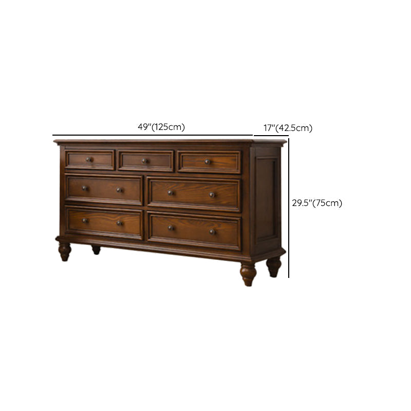 Solid Wood Storage Chest Dresser Brown Storage Chest with Drawers Clearhalo 'Bedroom Furniture' 'Dressers & Chests' 'dressers_chests' 'furn' 'furn_dressers_chests' 'Furniture' 7622089