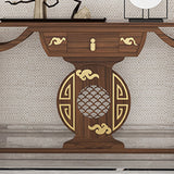 Mesa de consola de consola contemporánea de rectángulo mesa de sofá de consola de madera en marrón