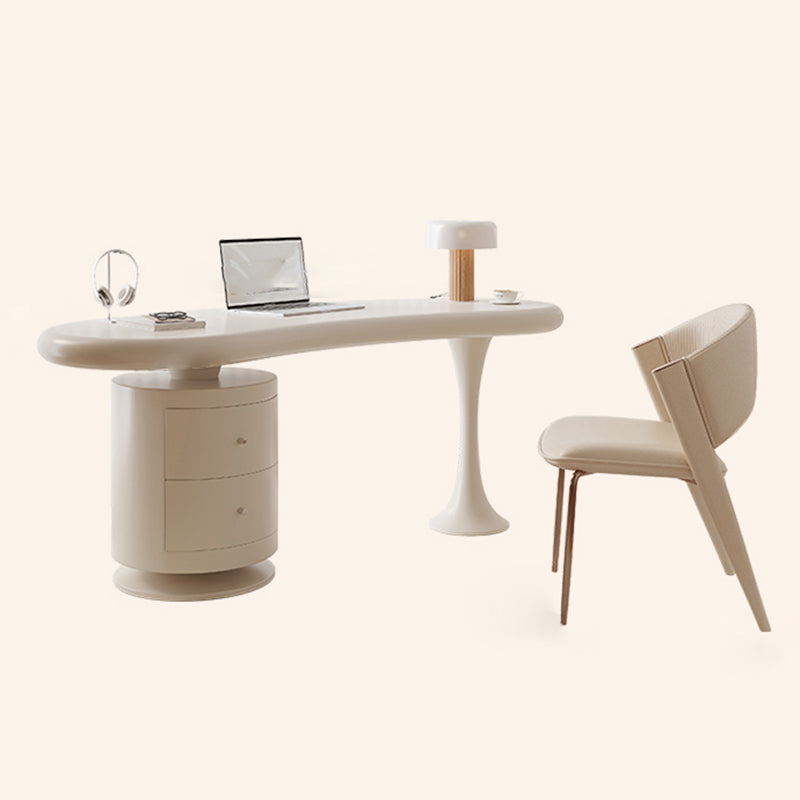 Engineered Wood Writing Desk Modern Office Desk with 2 Drawers 47"L x 16"W x 30"H Clearhalo 'furn' 'furn_office_desk' 'Furniture' 'Office Desks' 'Office Furniture' 'office_desk' 7622196