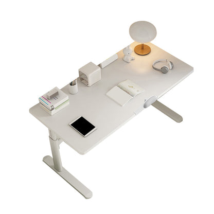 Bureau de bureau à domicile blanc Hauteur réglable Wood Writing Bureau avec base en T