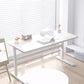 Bureau de bureau à domicile blanc Hauteur réglable Wood Writing Bureau avec base en T