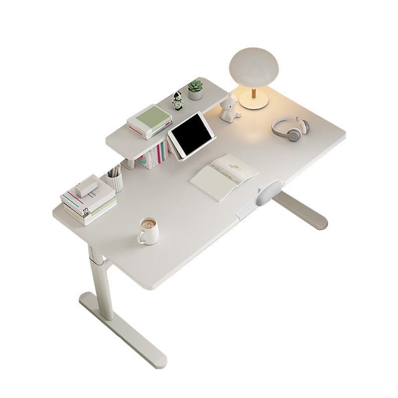 Bureau de bureau à domicile blanc Hauteur réglable Wood Writing Bureau avec base en T