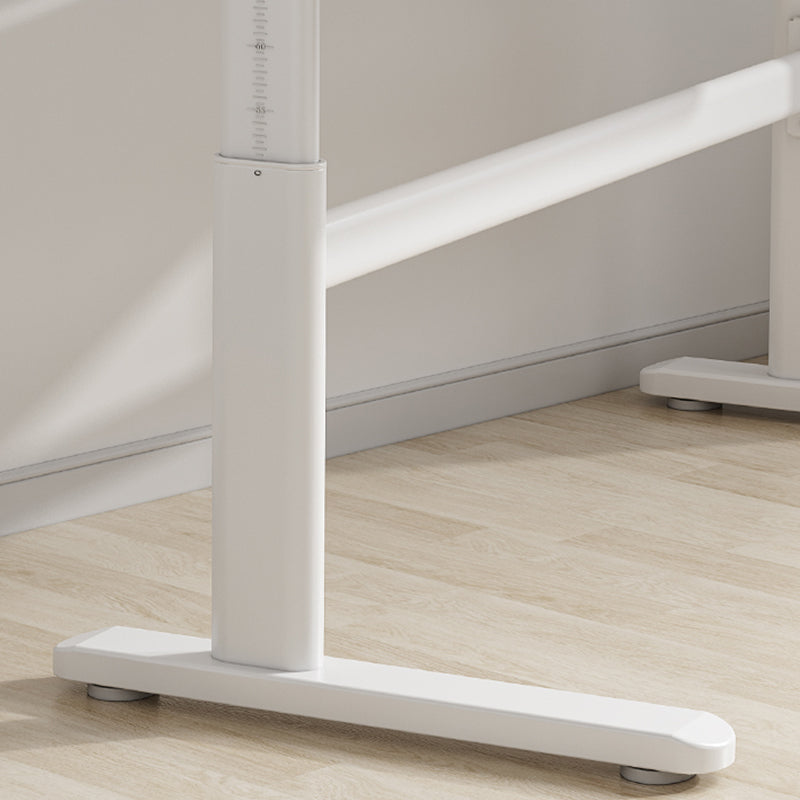 Bureau de bureau à domicile blanc Hauteur réglable Wood Writing Bureau avec base en T