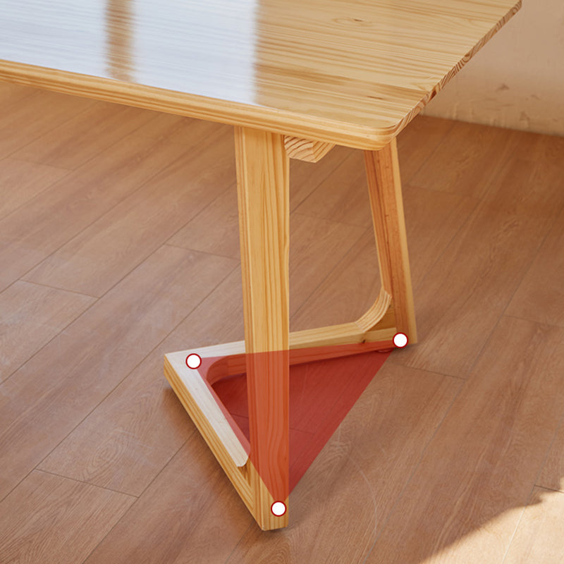 Bureau de bureau en bois contemporain Bureau de tâche de forme rectangulaire pour le bureau