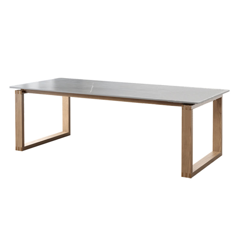 Rectangle Stone Top Office Desk Modern Style Solid Wood Writing Desk for Office 78.7"L x 31.5"W x 29.5"H Clearhalo 'furn' 'furn_office_desk' 'Furniture' 'Office Desks' 'Office Furniture' 'office_desk' 7622300