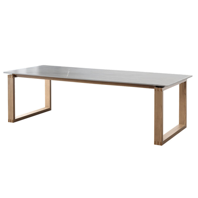 Rectangle Stone Top Office Desk Modern Style Solid Wood Writing Desk for Office 94.5"L x 39.4"W x 29.5"H Clearhalo 'furn' 'furn_office_desk' 'Furniture' 'Office Desks' 'Office Furniture' 'office_desk' 7622302