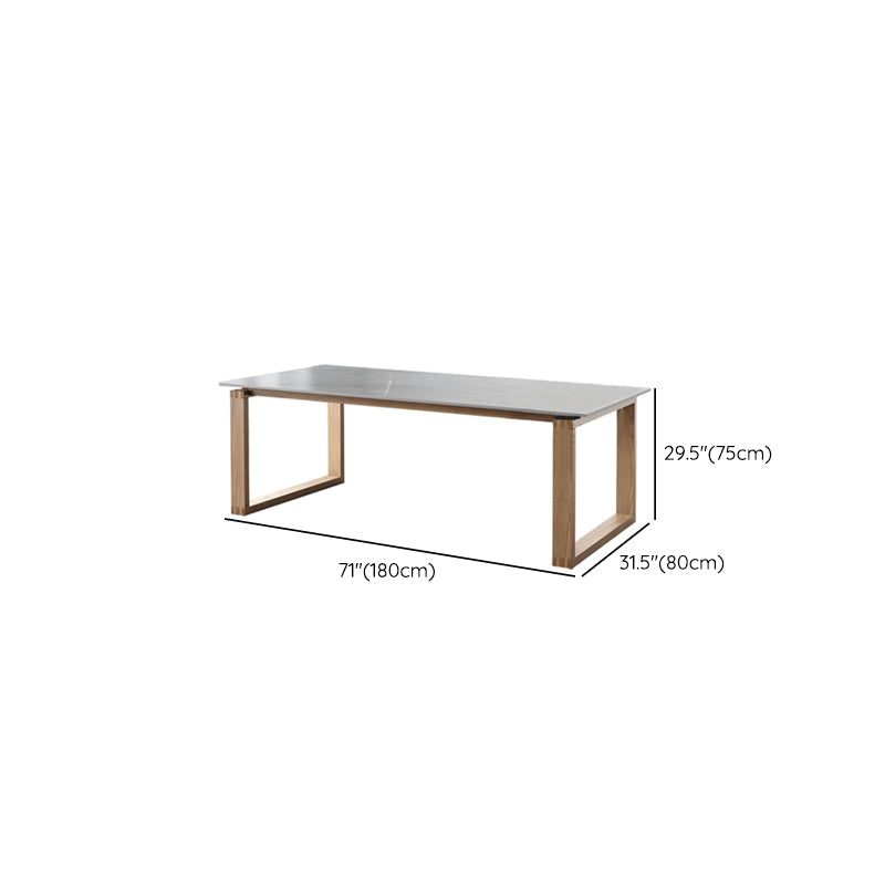 Rectangle Stone Top Office Desk Modern Style Solid Wood Writing Desk for Office Clearhalo 'furn' 'furn_office_desk' 'Furniture' 'Office Desks' 'Office Furniture' 'office_desk' 7622311