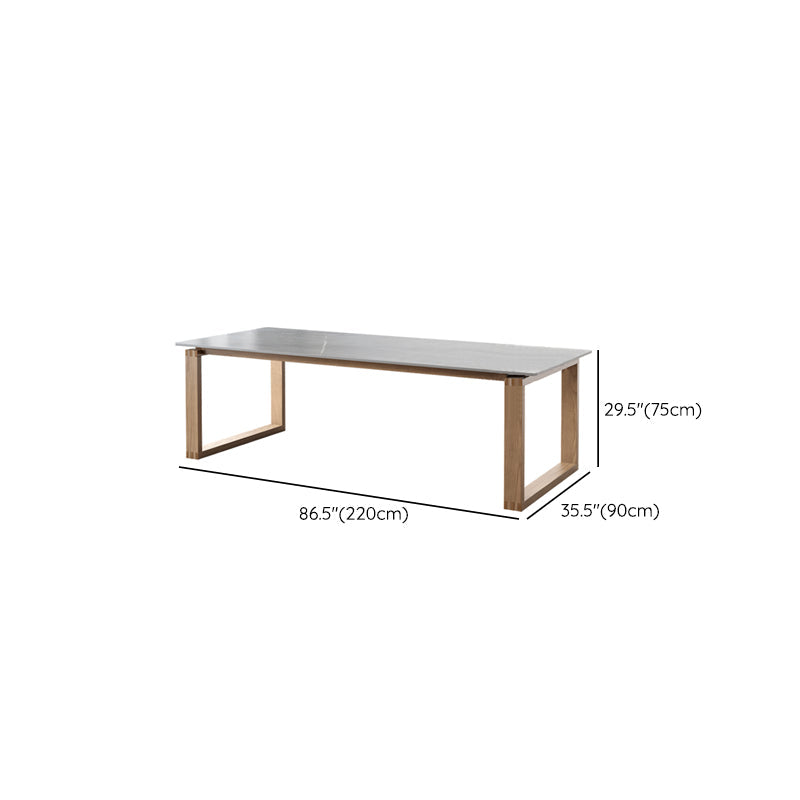 Rectangle Stone Top Office Desk Modern Style Solid Wood Writing Desk for Office Clearhalo 'furn' 'furn_office_desk' 'Furniture' 'Office Desks' 'Office Furniture' 'office_desk' 7622313