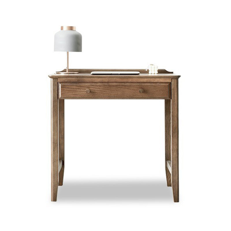 Contemporary Oak Home Writing Desk H-Shape Base Office Desk with Drawers Clearhalo 'furn' 'furn_office_desk' 'Furniture' 'Office Desks' 'Office Furniture' 'office_desk' 7622316
