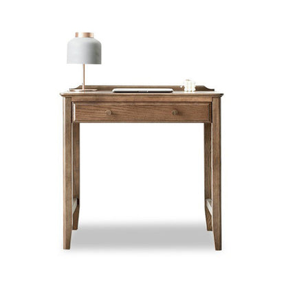 Contemporary Oak Home Writing Desk H-Shape Base Office Desk with Drawers Clearhalo 'furn' 'furn_office_desk' 'Furniture' 'Office Desks' 'Office Furniture' 'office_desk' 7622316