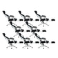 Padded Arms Office Chair No Distressing Tilt Mechanism Ergonomic Slide Chair White-Black 8 Piece Set Clearhalo 'furn' 'furn_office_chair' 'Furniture' 'Office Chairs' 'Office Furniture' 'office_chair' 7622459