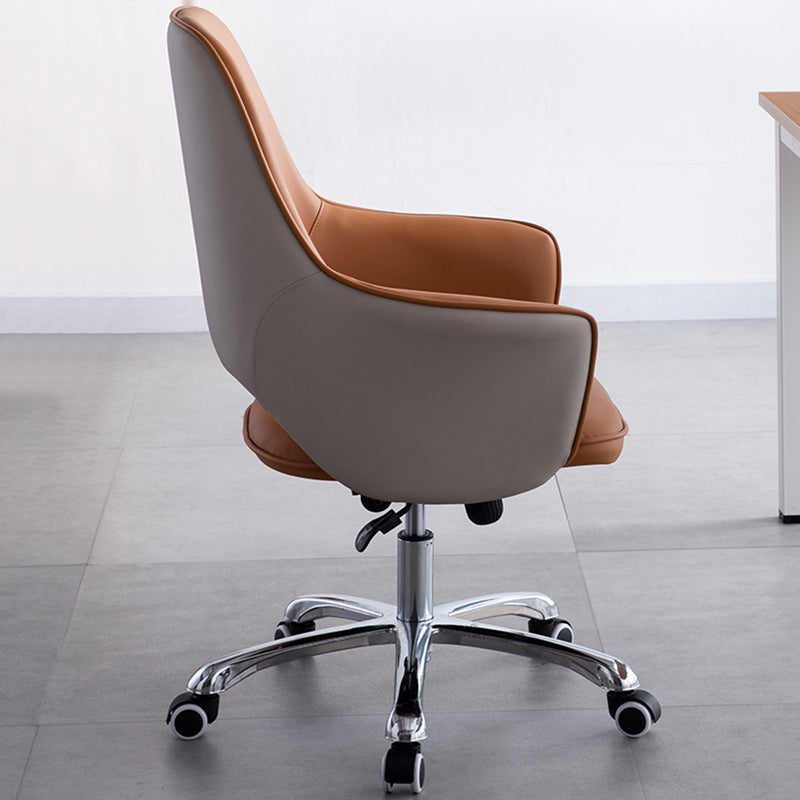 Contemporary Armless Office Chair Desk Chair with Wheels for Home Clearhalo 'furn' 'furn_office_chair' 'Furniture' 'Office Chairs' 'Office Furniture' 'office_chair' 7622487