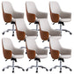 Contemporary Armless Office Chair Desk Chair with Wheels for Home Gray 8 Piece Set Clearhalo 'furn' 'furn_office_chair' 'Furniture' 'Office Chairs' 'Office Furniture' 'office_chair' 7622488