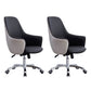 Contemporary Armless Office Chair Desk Chair with Wheels for Home Black 2 Piece Set Clearhalo 'furn' 'furn_office_chair' 'Furniture' 'Office Chairs' 'Office Furniture' 'office_chair' 7622489
