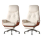 Armless Office Chair Modernism Desk Chair with Wheels for Office White 2 Piece Set Clearhalo 'furn' 'furn_office_chair' 'Furniture' 'Office Chairs' 'Office Furniture' 'office_chair' 7622520