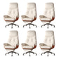 Armless Office Chair Modernism Desk Chair with Wheels for Office White 6 Piece Set Clearhalo 'furn' 'furn_office_chair' 'Furniture' 'Office Chairs' 'Office Furniture' 'office_chair' 7622525