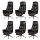 Armless Office Chair Modernism Desk Chair with Wheels for Office Black 6 Piece Set Clearhalo 'furn' 'furn_office_chair' 'Furniture' 'Office Chairs' 'Office Furniture' 'office_chair' 7622535