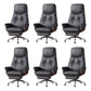 Armless Office Chair Modernism Desk Chair with Wheels for Office Grey 6 Piece Set Clearhalo 'furn' 'furn_office_chair' 'Furniture' 'Office Chairs' 'Office Furniture' 'office_chair' 7622541