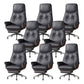 Armless Office Chair Modernism Desk Chair with Wheels for Office Grey 8 Piece Set Clearhalo 'furn' 'furn_office_chair' 'Furniture' 'Office Chairs' 'Office Furniture' 'office_chair' 7622542