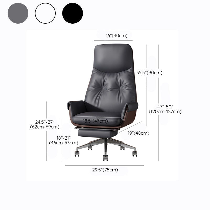 Armless Office Chair Modernism Desk Chair with Wheels for Office Clearhalo 'furn' 'furn_office_chair' 'Furniture' 'Office Chairs' 'Office Furniture' 'office_chair' 7622543
