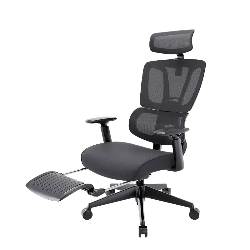 Removable Arms Office Chair Tilt Modern Adjustable Seat Height Desk Chair Black 1 Piece With Footrest Clearhalo 'furn' 'furn_office_chair' 'Furniture' 'Office Chairs' 'Office Furniture' 'office_chair' 7622590