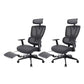 Removable Arms Office Chair Tilt Modern Adjustable Seat Height Desk Chair Black 2 Piece Set With Footrest Clearhalo 'furn' 'furn_office_chair' 'Furniture' 'Office Chairs' 'Office Furniture' 'office_chair' 7622592