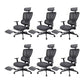 Removable Arms Office Chair Tilt Modern Adjustable Seat Height Desk Chair Black 6 Piece Set With Footrest Clearhalo 'furn' 'furn_office_chair' 'Furniture' 'Office Chairs' 'Office Furniture' 'office_chair' 7622595