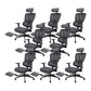 Removable Arms Office Chair Tilt Modern Adjustable Seat Height Desk Chair Black 8 Piece Set With Footrest Clearhalo 'furn' 'furn_office_chair' 'Furniture' 'Office Chairs' 'Office Furniture' 'office_chair' 7622598