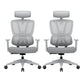 Removable Arms Office Chair Tilt Modern Adjustable Seat Height Desk Chair Grey 2 Piece Set Without Footrest Clearhalo 'furn' 'furn_office_chair' 'Furniture' 'Office Chairs' 'Office Furniture' 'office_chair' 7622602