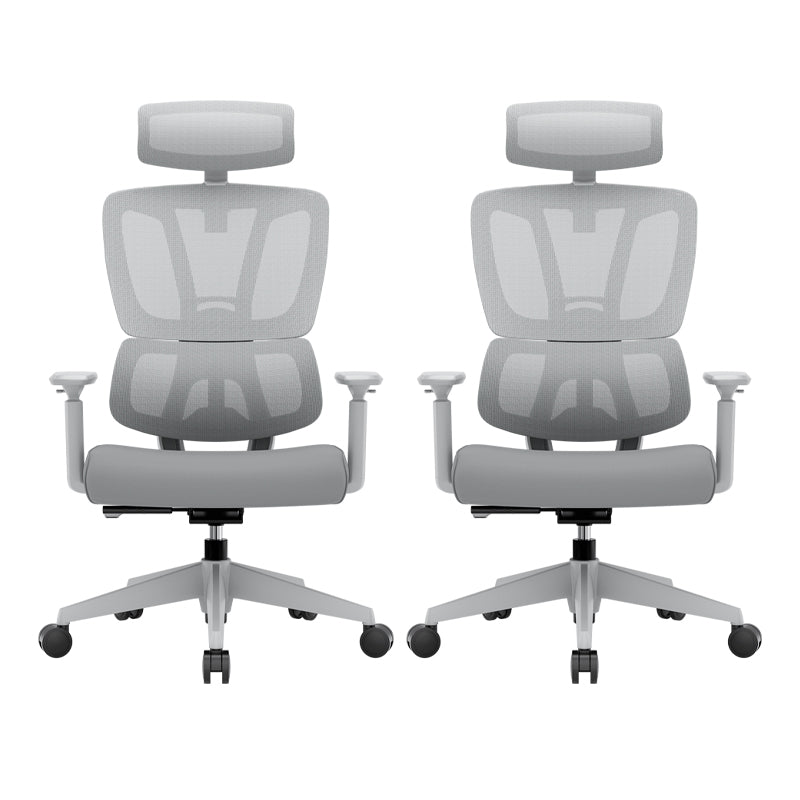 Removable Arms Office Chair Tilt Modern Adjustable Seat Height Desk Chair Grey 2 Piece Set Without Footrest Clearhalo 'furn' 'furn_office_chair' 'Furniture' 'Office Chairs' 'Office Furniture' 'office_chair' 7622602