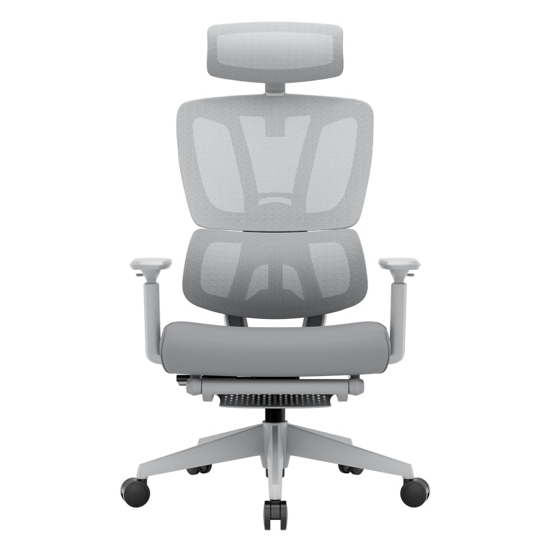 Removable Arms Office Chair Tilt Modern Adjustable Seat Height Desk Chair Grey 1 Piece With Footrest Clearhalo 'furn' 'furn_office_chair' 'Furniture' 'Office Chairs' 'Office Furniture' 'office_chair' 7622608