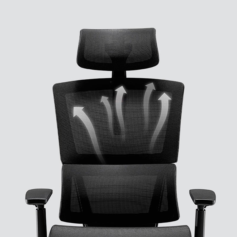 Modernism Adjustable Arm Office Chair Desk Chair with Wheels for Home