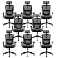 Modernism Adjustable Arm Office Chair Desk Chair with Wheels for Home