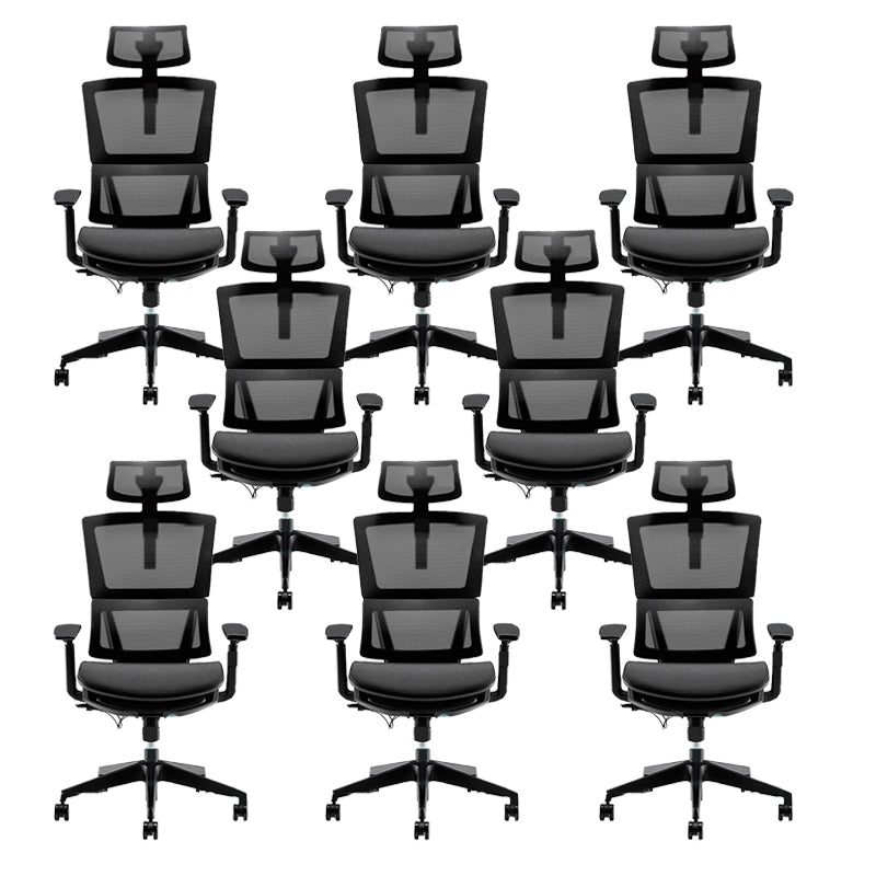 Modernism Adjustable Arm Office Chair Desk Chair with Wheels for Home