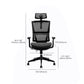 Modernism Adjustable Arm Office Chair Desk Chair with Wheels for Home