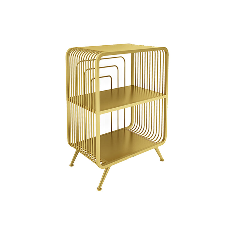 Modern Style Open Back Bookshelf Metal Bookcase for Home Office 16.1"L x 11.8"W x 25.6"H Clearhalo 'Bookcases' 'furn' 'furn_bookcases' 'Furniture' 'Office Furniture' 7622671