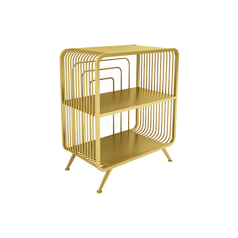 Modern Style Open Back Bookshelf Metal Bookcase for Home Office 21.7"L x 12.6"W x 25.6"H Clearhalo 'Bookcases' 'furn' 'furn_bookcases' 'Furniture' 'Office Furniture' 7622672