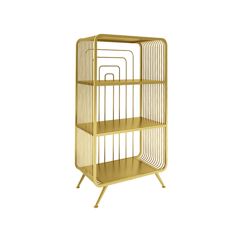 Modern Style Open Back Bookshelf Metal Bookcase for Home Office 16.1"L x 11.8"W x 36.2"H Clearhalo 'Bookcases' 'furn' 'furn_bookcases' 'Furniture' 'Office Furniture' 7622674